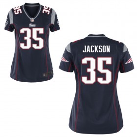 Women's New England Patriots Nike Navy Blue Game Jersey JACKSON#35