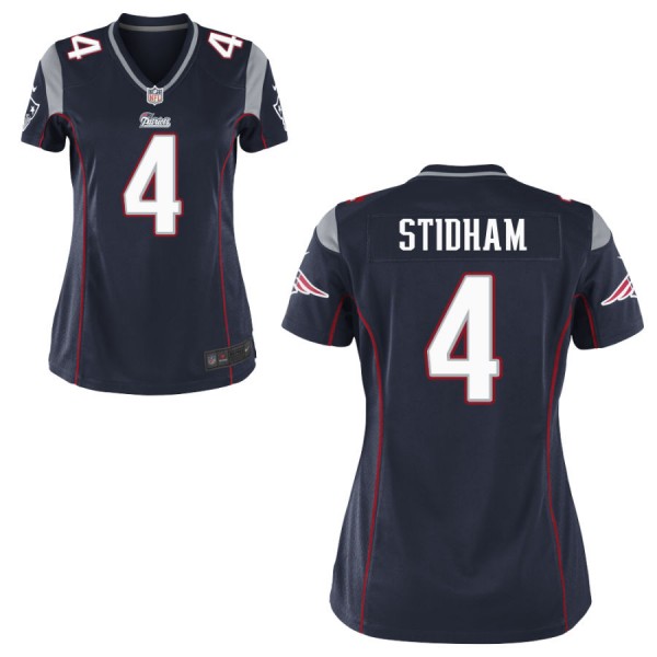 Women's New England Patriots Nike Navy Blue Game Jersey STIDHAM#4
