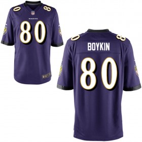 Youth Baltimore Ravens Nike Purple Game Jersey BOYKIN#80