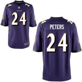 Youth Baltimore Ravens Nike Purple Game Jersey PETERS#24