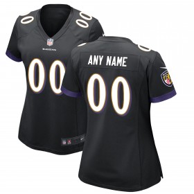 Women's Baltimore Ravens Nike Black Custom Game Jersey