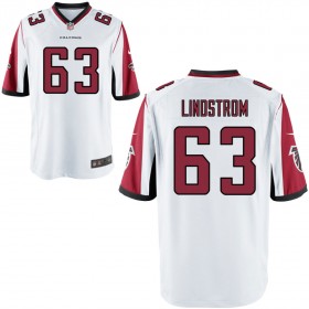 Youth Atlanta Falcons Nike White Game Jersey LINDSTROM#63