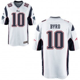 Nike Men's New England Patriots Game White Jersey BYRD#10