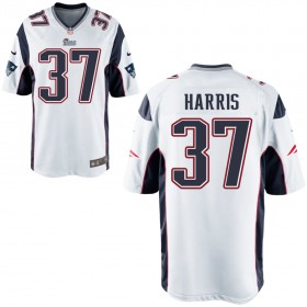Nike Men's New England Patriots Game White Jersey HARRIS#37