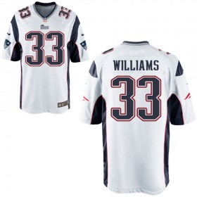 Nike Men's New England Patriots Game White Jersey WILLIAMS#33