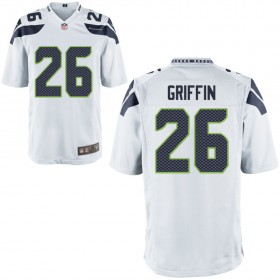 Nike Men's Seattle Seahawks Game White Jersey GRIFFIN#26