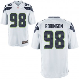 Nike Men's Seattle Seahawks Game White Jersey ROBINSON#98