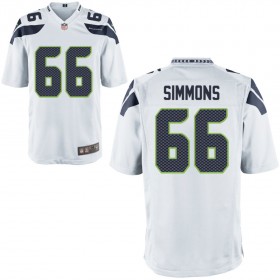 Nike Men's Seattle Seahawks Game White Jersey SIMMONS#66