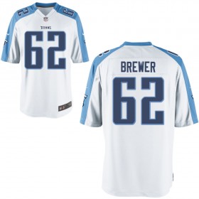 Nike Men's Tennessee Titans Game White Jersey BREWER#62