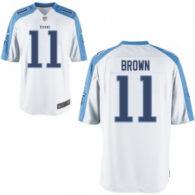 Nike Men's Tennessee Titans Game White Jersey BROWN#11