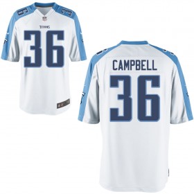Nike Men's Tennessee Titans Game White Jersey CAMPBELL#36