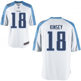 Nike Men's Tennessee Titans Game White Jersey KINSEY#18