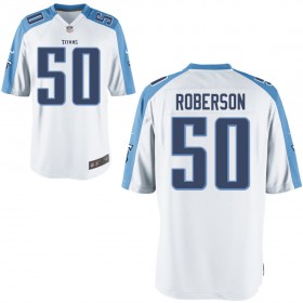 Nike Men's Tennessee Titans Game White Jersey ROBERSON#50