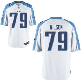 Nike Men's Tennessee Titans Game White Jersey WILSON#79