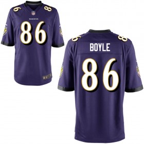 Men's Baltimore Ravens Nike Purple Game Jersey BOYLE#86