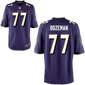 Men's Baltimore Ravens Nike Purple Game Jersey BOZEMAN#77