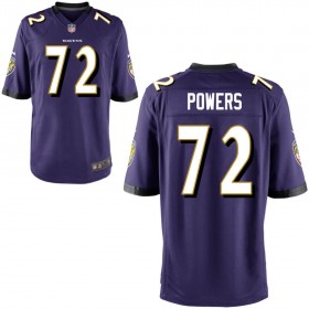 Men's Baltimore Ravens Nike Purple Game Jersey POWERS#72