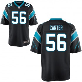 Men's Carolina Panthers Nike Black Game Jersey CARTER#56