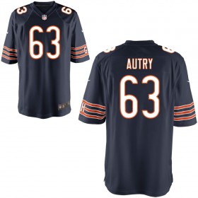 Men's Chicago Bears Nike Navy Game Jersey AUTRY#63