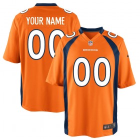 Men's Denver Broncos Nike Orange Customized Game Jersey