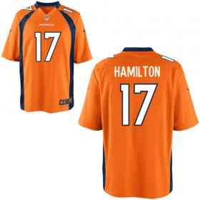Men's Denver Broncos Nike Orange Game Jersey HAMILTON#17