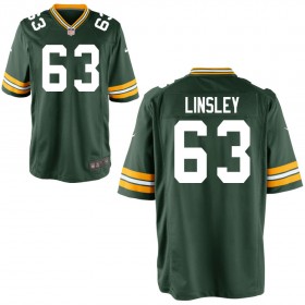 Men's Green Bay Packers Nike Green Game Jersey LINSLEY#63