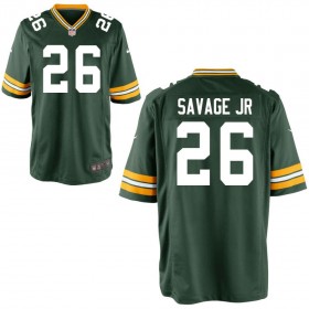 Men's Green Bay Packers Nike Green Game Jersey SAVAGE JR#26