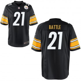 Men's Pittsburgh Steelers Nike Black Game Jersey BATTLE#21