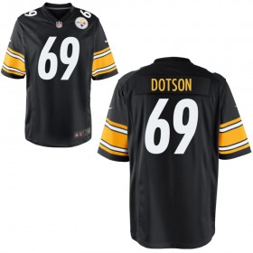 Men's Pittsburgh Steelers Nike Black Game Jersey DOTSON#69