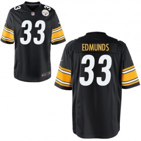 Men's Pittsburgh Steelers Nike Black Game Jersey EDMUNDS#33