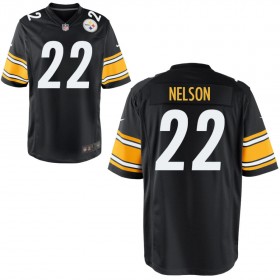 Men's Pittsburgh Steelers Nike Black Game Jersey NELSON#22