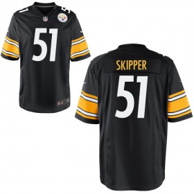 Men's Pittsburgh Steelers Nike Black Game Jersey SKIPPER#51