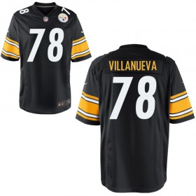 Men's Pittsburgh Steelers Nike Black Game Jersey VILLANUEVA#78