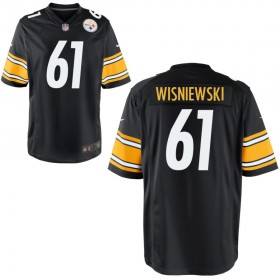 Men's Pittsburgh Steelers Nike Black Game Jersey WISNIEWSKI#61