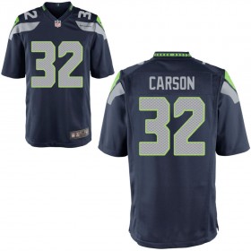 Men's Seattle Seahawks Nike College Navy Game Jersey CARSON#32