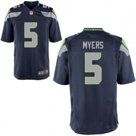 Men's Seattle Seahawks Nike College Navy Game Jersey MYERS#5