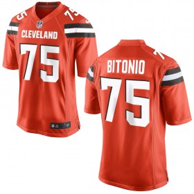 Nike Cleveland Browns Mens Orange Game Jersey BITONIO#75