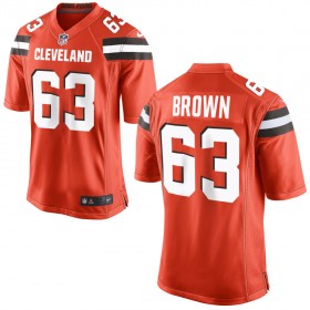 Nike Cleveland Browns Mens Orange Game Jersey BROWN#63