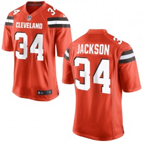 Nike Cleveland Browns Mens Orange Game Jersey JACKSON#34