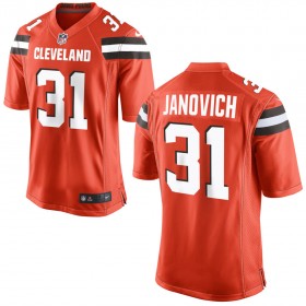 Nike Cleveland Browns Mens Orange Game Jersey JANOVICH#31