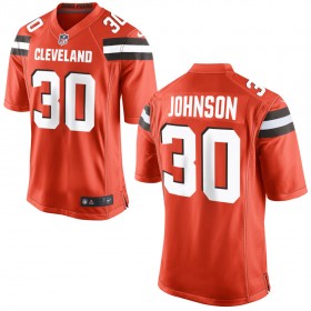 Nike Cleveland Browns Mens Orange Game Jersey JOHNSON#30