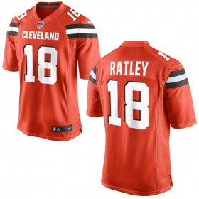 Nike Cleveland Browns Mens Orange Game Jersey RATLEY#18
