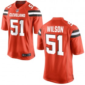 Nike Cleveland Browns Mens Orange Game Jersey WILSON#51