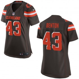 Women's Cleveland Browns Nike Brown Game Jersey BENTON#43