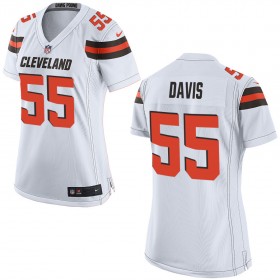 Nike Cleveland Browns Womens White Game Jersey DAVIS#55