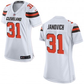 Nike Cleveland Browns Womens White Game Jersey JANOVICH#31
