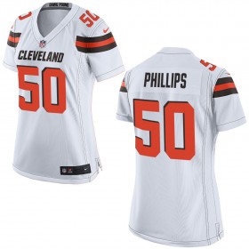 Nike Cleveland Browns Womens White Game Jersey PHILLIPS#50