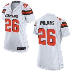 Nike Cleveland Browns Womens White Game Jersey WILLIAMS#26