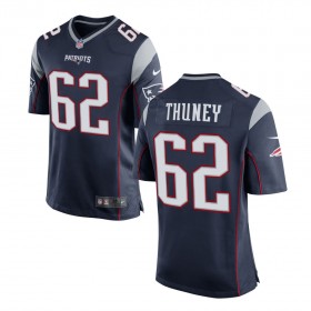 Men's New England Patriots Nike Navy Game Jersey THUNEY#62