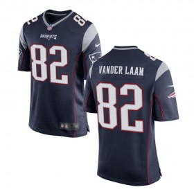 Men's New England Patriots Nike Navy Game Jersey VANDER LAAN#82